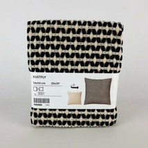 IKEA Kustfly Cushion Cover Beige/Black  20x20" Textured New 305.022.60 - £21.65 GBP