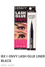 KISS NEW YORK PROFESSIONAL IEK i ENVY LASH GLUE &amp; EYELINER BLACK KLGL01 - £6.86 GBP