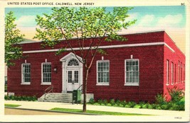  Linen Postcard - Post Office Building - Caldwell New Jersey NJ - UNP Q15 - £6.15 GBP