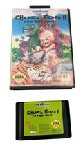 CHUCK ROCK 2 Son of Chuck video game for Sega Genesis + Case TESTED - $18.69