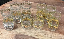 8 Vintage Libbey Bonne Sante Spice of Life Glasses (3) 16, (3) 12, &amp; (2)... - $372.18 MXN