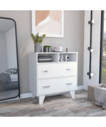 Portanova White Dresser: 2 Drawers, 2 Shelves - $4,551.65 MXN
