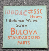 NOS NEW Genuine Bulova Cal. 10BOAC - Watch Heavy Balance Wheel Screw - P... - $11.87