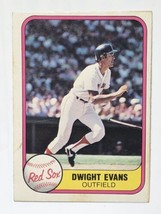 Dwight Evans 1981 Fleer #232 Boston Red Sox MLB Baseball Card - £0.93 GBP