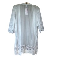 Macro Light Fashion See Through white lace trimmed open front top sexy c... - €16,94 EUR