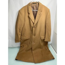 Vintage Jaclin Chicago Men Pure 100% Cashmere Overcoat Tan Camel Single ... - £85.69 GBP