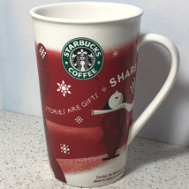 STARBUCKS COFFEE MUG CUP CHRISTMAS STORIES GIFTS SHARE BONE CHINA RED SN... - £13.41 GBP