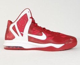 Nike Air Max HyperAggressor Mid Basketball Shoes Red &amp; White Mens NEW - $99.99