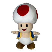 Super Mario Bros Toad 8&quot; Plush Stuffed animal Doll toy - £6.76 GBP