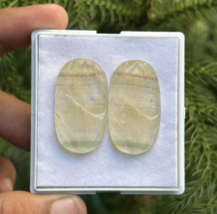 AAA+ Natural Hand carved Rainbow Pair Fluorite Gemstone, Jewelry Making ... - $24.99