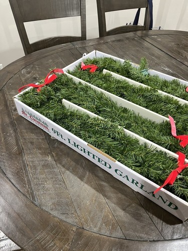 Vintage Mr. Christmas 9' Lighted Green Garland, 50 Multi Colored Lights Item image 2
