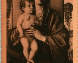 Vtg 1907-1915 Postcard Venezia - La Madonna Col Bambino Gesu - Giov. Bel... - $5.31