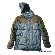 Boy&#39;s Blue Black Digital Camo Xersion Puffer Coat Medium 10/12 - £14.80 GBP