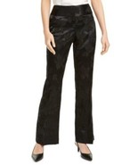 New Alfani Tummy Pants Womens 4 Black Floral Tummy Control Flat Front Sh... - $470.22 MXN
