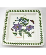 Portmeirion Botanic Garden Clematis Florida Virgins Bower Square Plate 8&quot; - £18.90 GBP