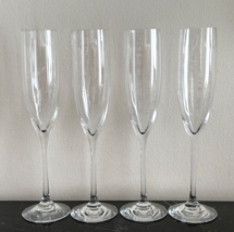 Orrefors Optica Symphony Crystal Fluted Champagne Glasses Set of 4 - £136.33 GBP