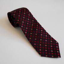 Sean John Men Tie Silk Black Red Pink Polka Dots Diddy Combs - £11.72 GBP