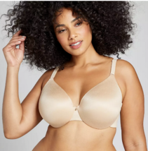 Cacique Size 44D Bra Nude Beige Backsmoother Lightly Lined Full Coverage - £26.72 GBP