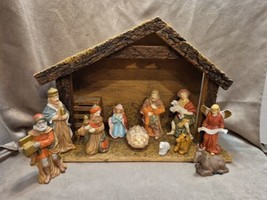 Vintage Nativity Set 12 Piece Piece Hand Painted FLAW Shepherd Boy  - $48.33