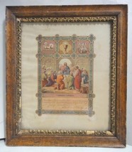 1892 antique COMMUNION certificate FEHRENBACHER elizabeth nj St. Michaels Church - £65.68 GBP
