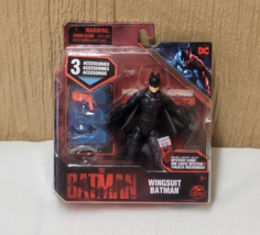 The Batman Wingsuit Batman with Accessories 3.5&quot; Figure Plus Mystery Card - £6.87 GBP