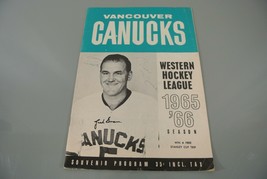Vancouver Canucks 1965/66 WHL Hockey Program SIGNED Duke McNeill Evans - £37.94 GBP