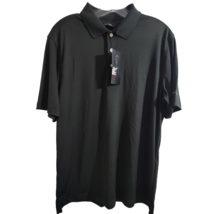 Walter Hagen Mens Black Essentials Textured Solid Golf Polo Shirt Small - £18.76 GBP
