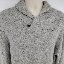 Bonobos Gray Speckled Men&#39;s Wool Sweater Size XL Cowl Neck - £26.07 GBP