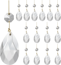 15 Pcs Clear Teardrop Crystal Chandelier, Crystal Pendant for Light Lamp... - $14.77