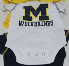 Team Athletics Collegiate Licensed Michigan Wolverines 3 Set 0 3 Month One Piece image 3