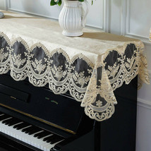78x35inch Piano Anti-Dust Cover Dust Lace Fabric Cloth Elegant Piano Towel - £51.37 GBP