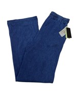 NUX Pants Womens S Terry Bootcut Blue Stone Pull On Bamboo Cotton Blend ... - $48.20 CAD