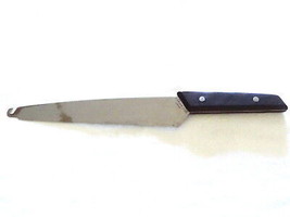 Vtg Stainless Steel Knive Japan Wooden Handle Hook 2 Rivets 8&quot; Blade 4&quot; ... - $9.99