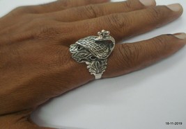 Ethnic Sterling Silver Ring Peacock Ring Handmade Silver Ring - £77.19 GBP