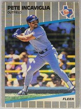 1989 Fleer Baseball #523 Pete Incaviglia Texas Rangers Outfield - £2.25 GBP