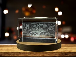 LED Base included | Guernica 3D Engraved Crystal Decor - £31.71 GBP+