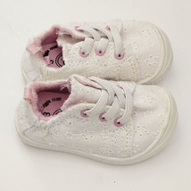 Wonder Nation Baby Girl Shoes Size 3 White Slip On Sneakers - £6.81 GBP
