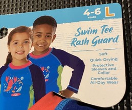 Kids Rash Guard L 4-6 Years Swim Tee Lobster Sun Smart UPF 50 Quick Dry ... - £14.88 GBP