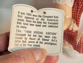 Campbell's Soup Kids Boy & Girl 10" Dolls 1988 VTG image 4