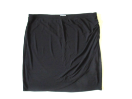 NWT Lane Bryant Collection Black Full Figure Ruched Faux Wrap Jersey Skirt 26 - £15.15 GBP