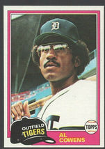 Detroit Tigers Al Cowans 1981 Topps Baseball Card 123 nr mt   ! - £0.40 GBP
