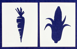 Corn and Carrot Stencils- 2 Piece Set -14 Mil Mylar - £16.39 GBP