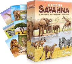 Ecosystem Savanna A Family Card Game About Animals on Grassy Woodland of African - $42.02