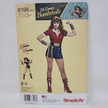 Simplicity Sew Pattern #8196 DC Comics Bombshells Wonder Woman Costume Sz 14-22 - £9.60 GBP