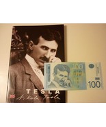 Serbia Banknote 100 Dinara, Nikola Tesla, 2013, P-57-b, UNC + Book - $12.38
