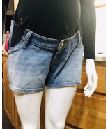 Isabel Maternity Relaxed Midi Shorts Size 12/31 Light Blue X6K06-Low Rise - $39.48