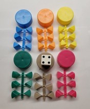 1989 Trivial Pursuit The 1980&#39;s Master Game Replacement Move Tokens Wedges &amp; Die - £14.21 GBP