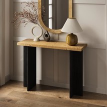 Fluted Console Table - Small Entry Table For Narrow Spaces - Living Room Furnitu - £267.89 GBP