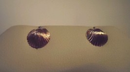 **14K Yellow Gold PETITE CLAMSHELL Stud EARRINGS** - $135.35