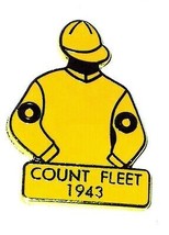 COUNT FLEET - 1943 Kentucky Derby Winner Jockey Silks Pin - $20.00